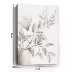 New Kirklands Home Neutral Potted Plant Canvas Art Print
