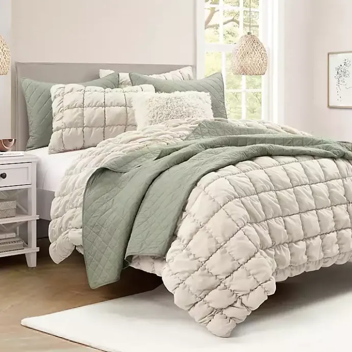 Best Kirklands Home Neutral Puff 3-pc. Full/Queen Comforter Set Tan
