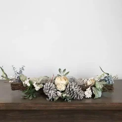 Outlet Kirklands Home Neutral Pumpkins and Pinecones Swag