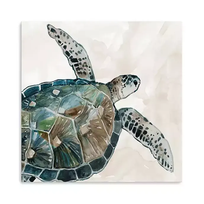 Clearance Kirklands Home Neutral Sea Turtle I Giclee Canvas Art Print