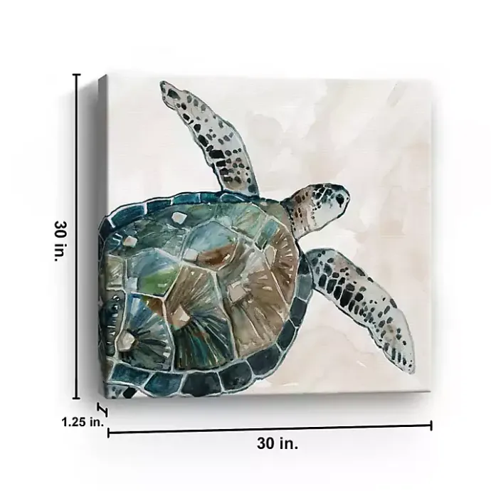 Clearance Kirklands Home Neutral Sea Turtle I Giclee Canvas Art Print