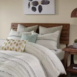 Outlet Kirklands Home Neutral Stripe King 3-pc. Comforter Set