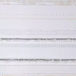 Discount Kirklands Home Neutral Striped Boho Cotton Shower Curtain