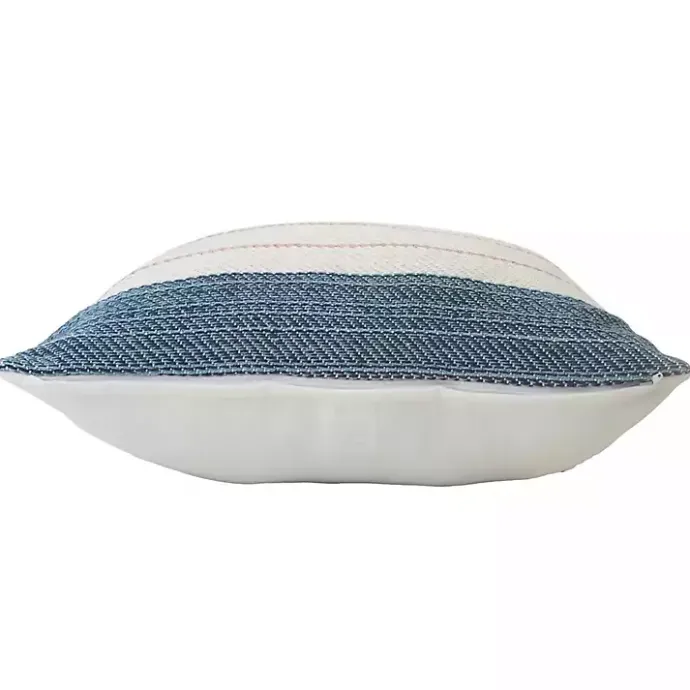 Sale Kirklands Home Neutral Striped Outdoor Pillow