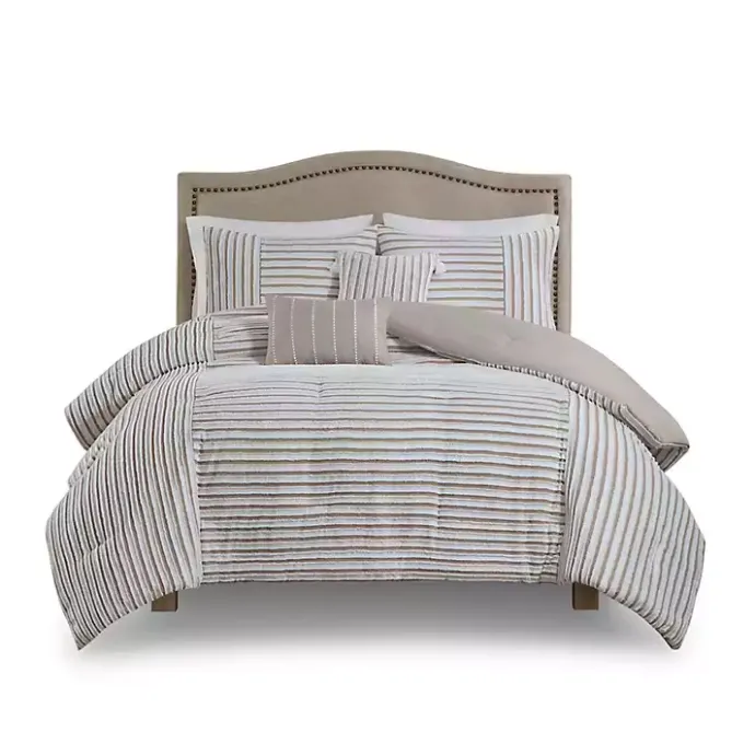 Best Kirklands Home Neutral Striped 5-pc. King Comforter Set