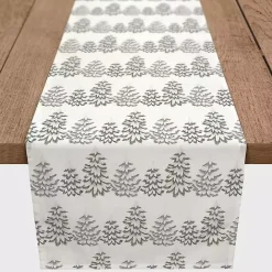 Sale Kirklands Home Neutral Tree Patterned Table Runner, 72 in.