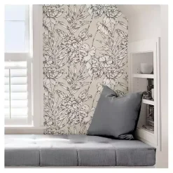 Online Kirklands Home Neutral Tropic Floral Peel & Stick Wallpaper