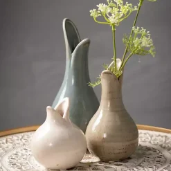 Clearance Kirklands Home Neutral Tulip Bulb Vases, Set of 3