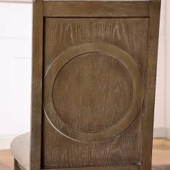 Hot Kirklands Home Neutral Upholstered Oak Dining Chairs, Set of 2 Tan