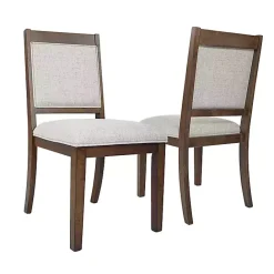 Discount Kirklands Home Neutral Upholstered Wood Frame Chairs, Set of 2 Multi