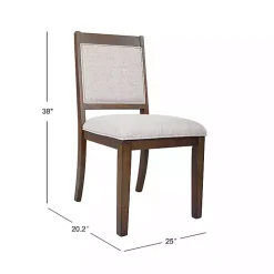 Discount Kirklands Home Neutral Upholstered Wood Frame Chairs, Set of 2 Multi