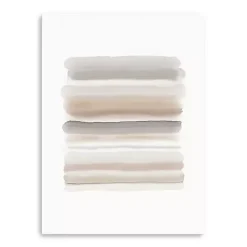 Sale Kirklands Home Neutral Watercolor Stripes Canvas Art Print
