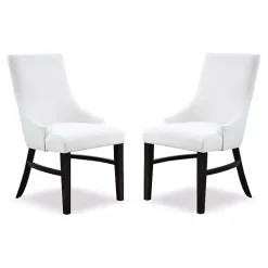 Hot Kirklands Home Neutral Wingback Dining Chairs, Set of 2 Ivory