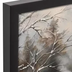 Sale Kirklands Home Neutral Winter Log Cabin Framed Canvas Art Print