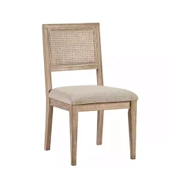 Sale Kirklands Home Neutral Woven Back Dining Chairs, Set of 2 Tan
