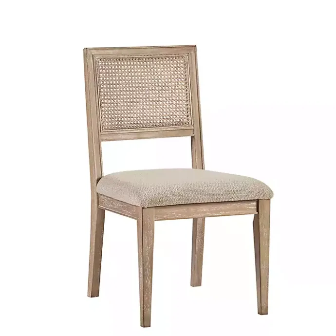 Sale Kirklands Home Neutral Woven Back Dining Chairs, Set of 2 Tan