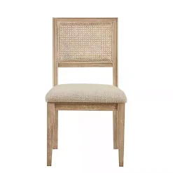 Sale Kirklands Home Neutral Woven Back Dining Chairs, Set of 2 Tan