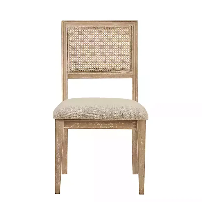 Sale Kirklands Home Neutral Woven Back Dining Chairs, Set of 2 Tan