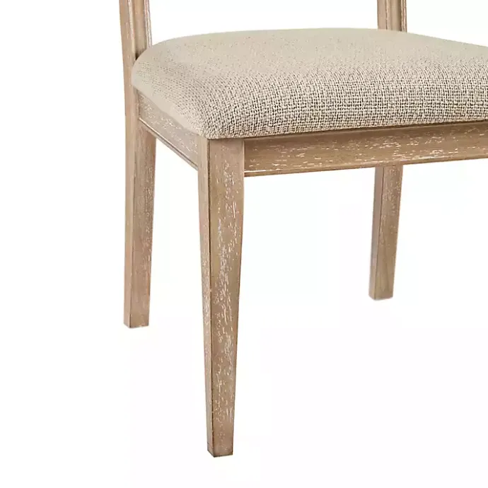 Sale Kirklands Home Neutral Woven Back Dining Chairs, Set of 2 Tan