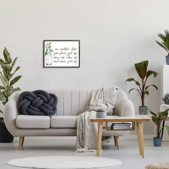 Online Kirklands Home Never Give Up Framed Giclee Canvas Art Print