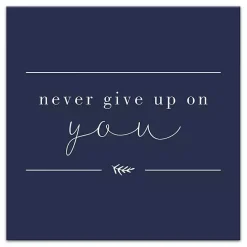 Online Kirklands Home Never Give Up on You Canvas Art Print Blue
