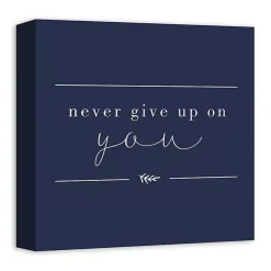 Online Kirklands Home Never Give Up on You Canvas Art Print Blue