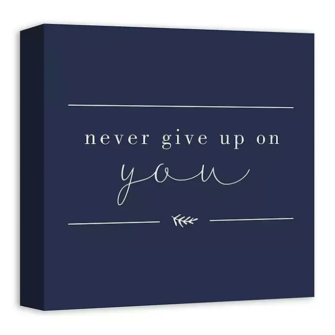 Online Kirklands Home Never Give Up on You Canvas Art Print Blue