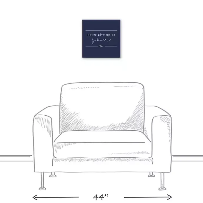 Online Kirklands Home Never Give Up on You Canvas Art Print Blue