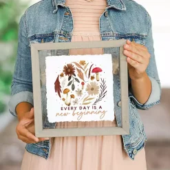 Clearance Kirklands Home New Beginning Fall Foliage Framed Wall Plaque