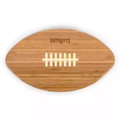 Kirklands Home New England Patriots Bamboo Football Cutting Board Tan