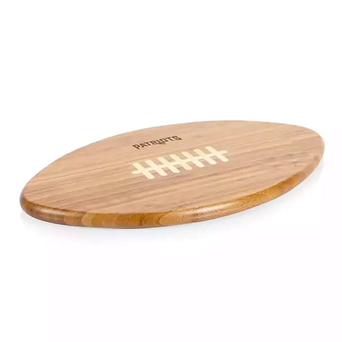 Kirklands Home New England Patriots Bamboo Football Cutting Board Tan
