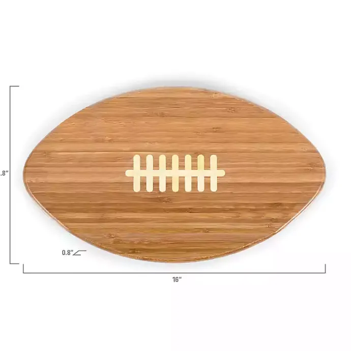 Kirklands Home New England Patriots Bamboo Football Cutting Board Tan