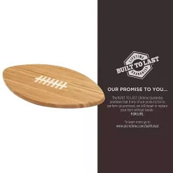 Kirklands Home New England Patriots Bamboo Football Cutting Board Tan
