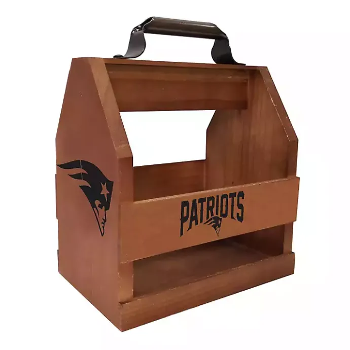 Hot Kirklands Home New England Patriots Wooden Condiment Caddy