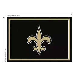 Best Kirklands Home New Orleans Saints Area Rug, 4x6 Black