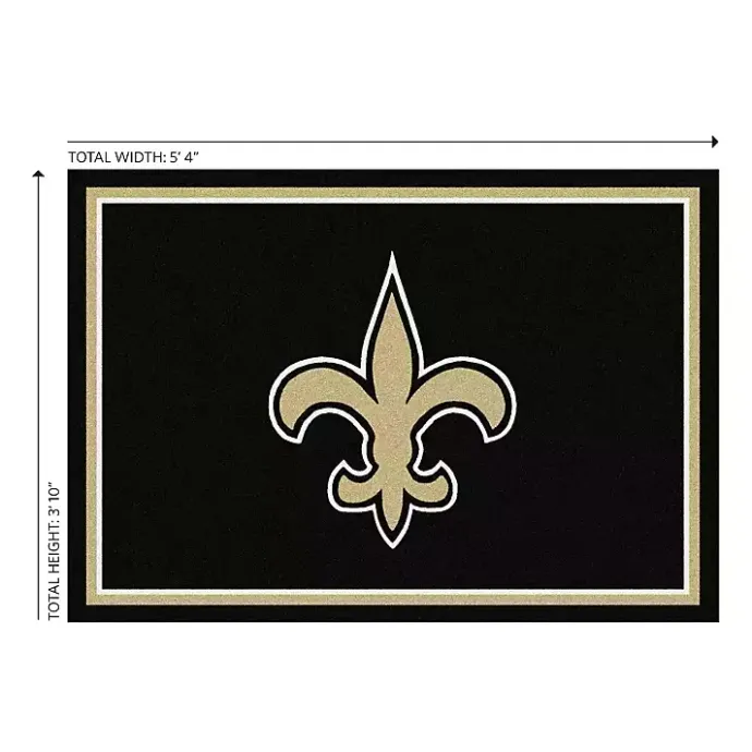 Best Kirklands Home New Orleans Saints Area Rug, 4x6 Black