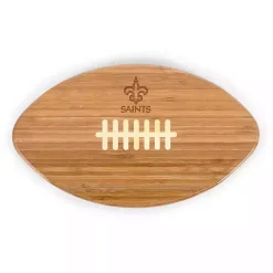 Clearance Kirklands Home New Orleans Saints Bamboo Football Cutting Board Tan
