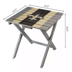 Discount Kirklands Home New Orleans Saints Folding Outdoor Table Brown