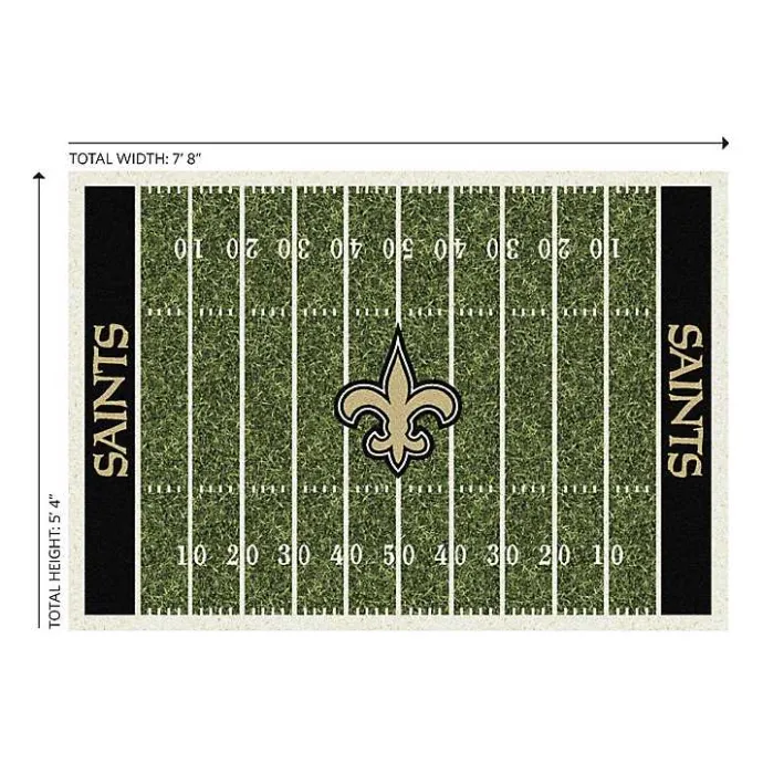 Sale Kirklands Home New Orleans Saints Home Field Area Rug, 6x8 Green