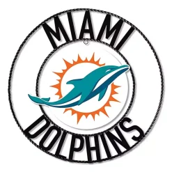 Best Kirklands Home NFL Miami Dolphins Wrought Iron Wall Plaque