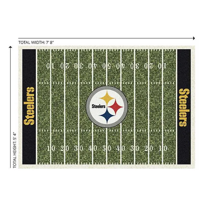 Discount Kirklands Home NFL Pittsburgh Steelers Home Field Area Rug, 6x8