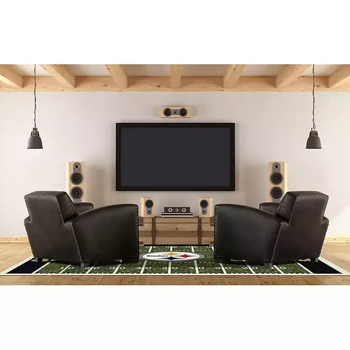 Discount Kirklands Home NFL Pittsburgh Steelers Home Field Area Rug, 6x8