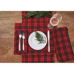 Online Kirklands Home Nicholas Plaid Napkins, Set of 6 Red