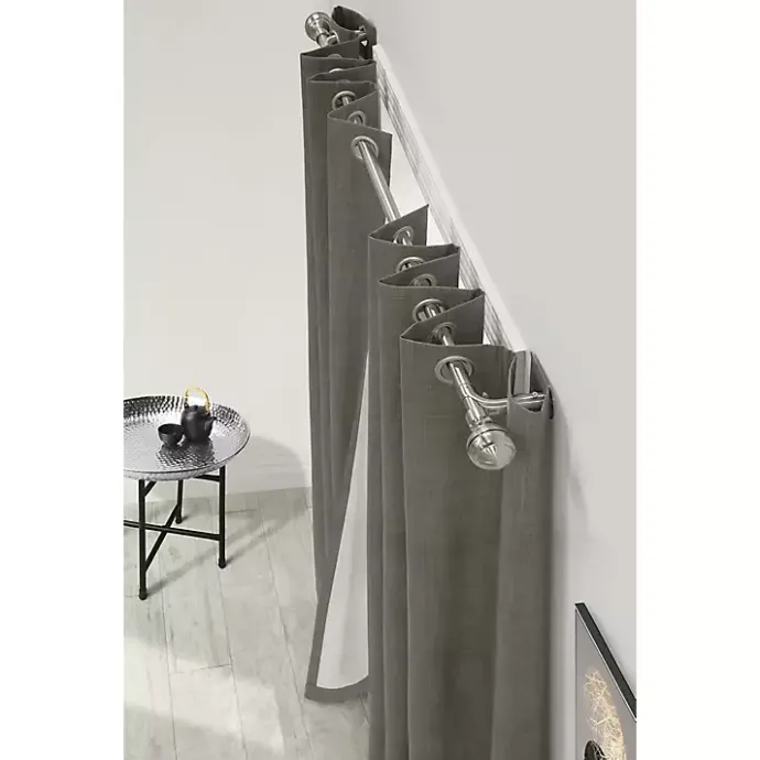 Hot Kirklands Home Nickel Blackout Extendable Curtain Rod, 72 in.