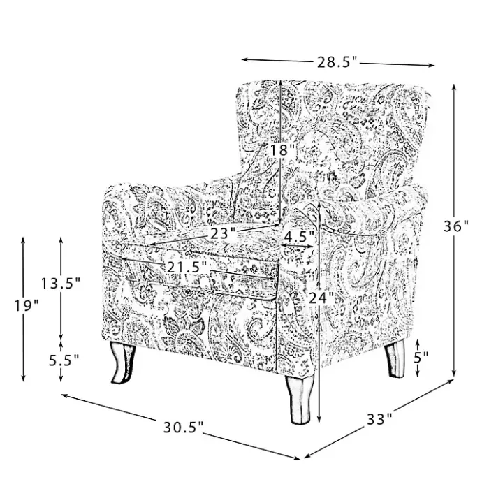 New Kirklands Home Nicola Beige Linen Upholstered Armchair Tan