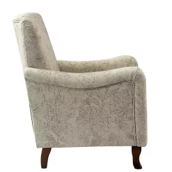 New Kirklands Home Nicola Beige Linen Upholstered Armchair Tan