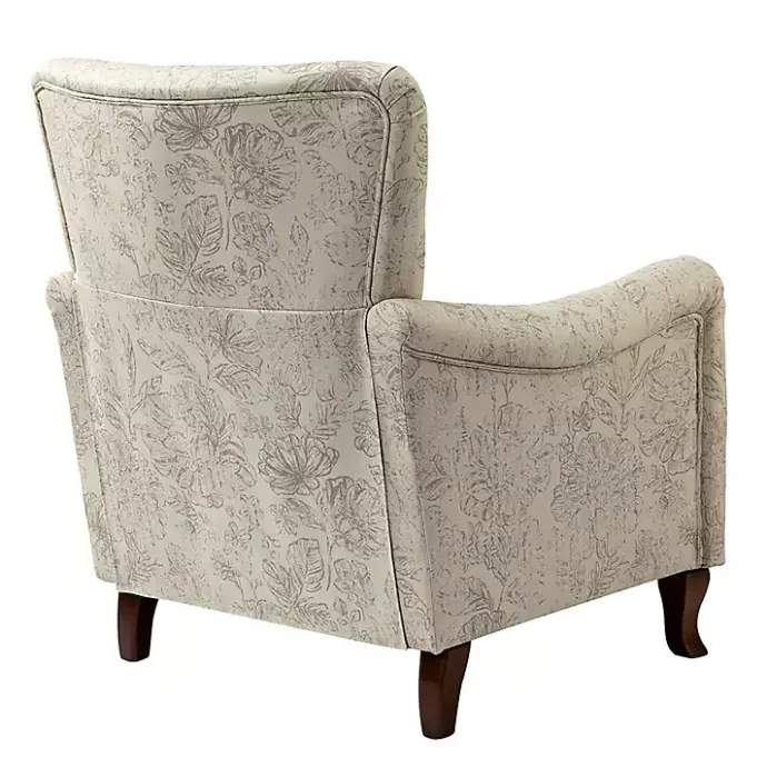 New Kirklands Home Nicola Beige Linen Upholstered Armchair Tan