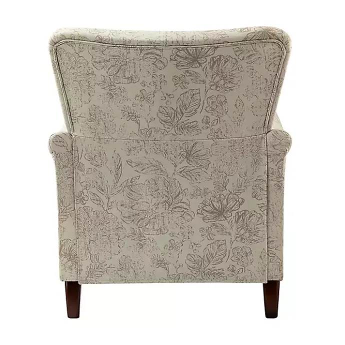 New Kirklands Home Nicola Beige Linen Upholstered Armchair Tan