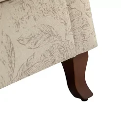 New Kirklands Home Nicola Beige Linen Upholstered Armchair Tan