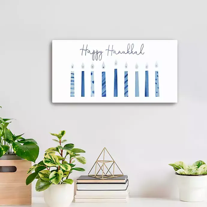 Hot Kirklands Home Nine Candles of Hanukkah Canvas Art Print
